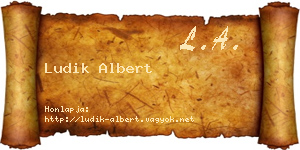 Ludik Albert névjegykártya